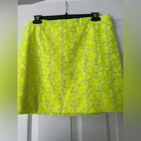 J. Crew Neon Floral Embroidered Mini Skirt - Picture 3 of 12
